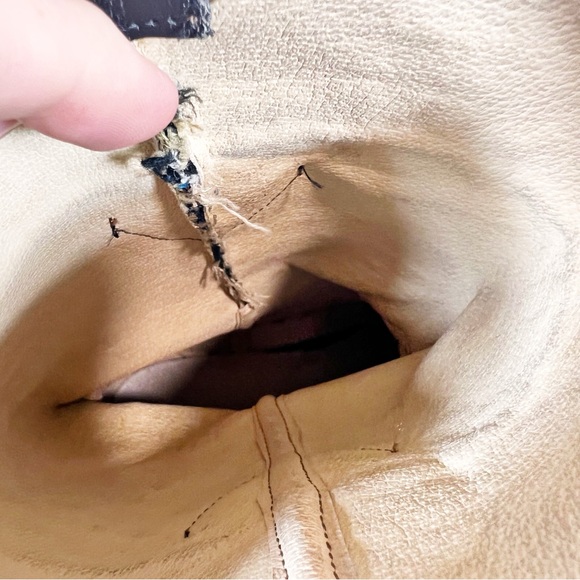 Western Cowboy Boots Kilim and Black Leather Size 38 Festival Cowgirl - Picture 7 of 7